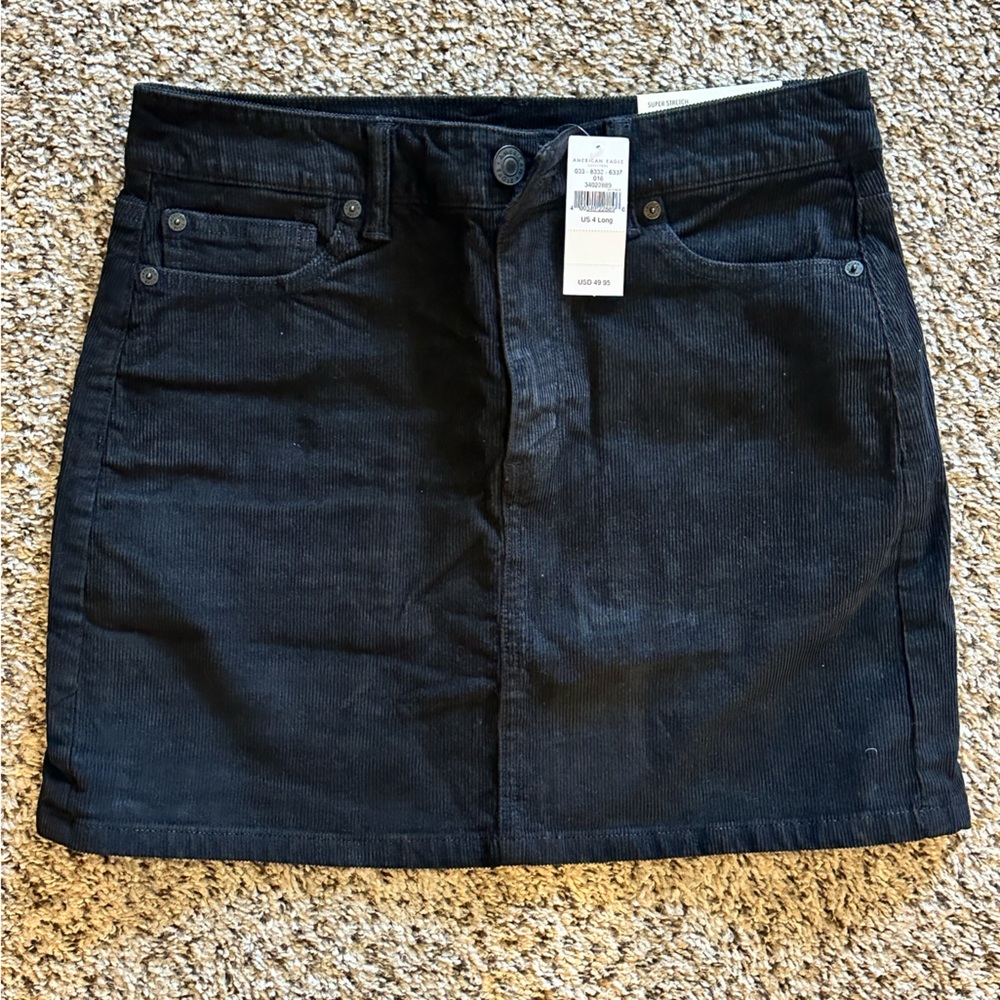 American Eagle Corduroy High Rise Mini Skirt